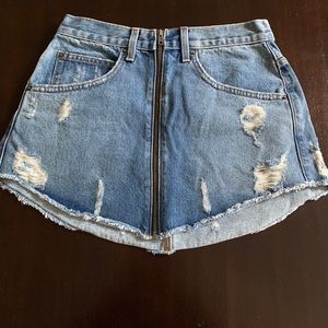 LF Brand New Carmar Denim Zip-up Skirt